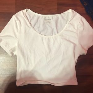 Express White Crop Top